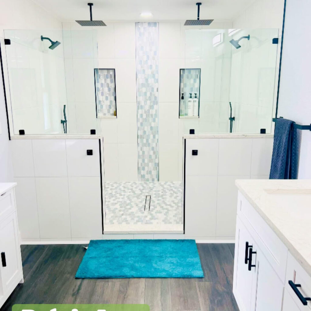 Orlando custom bathroom remodeling renovation frameless glass shower doors walls